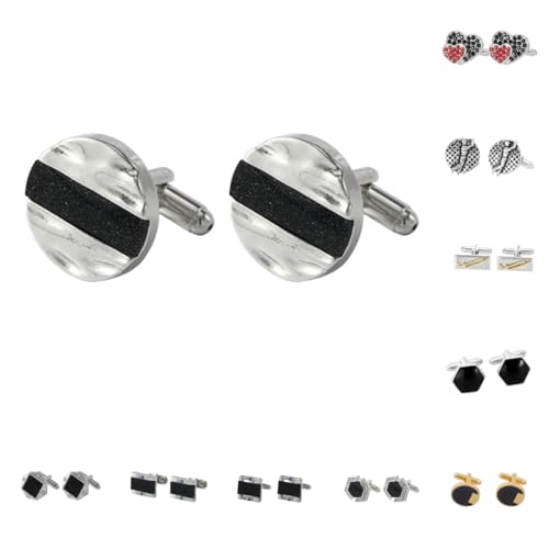 Manschettenknöpfe Herren 1 Paar Liebe Sternenhimmel Geometrisch Sechseckig Golf Stil Französisch Herren Anzug Hemd Manschettenknöpfe von Generisch