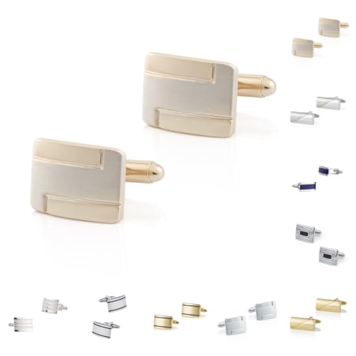 Manschettenknöpfe Herren 1 Paar Quadratische, Glänzend Gebürstete Manschettenknöpfe Für Herren Hemd von Generisch