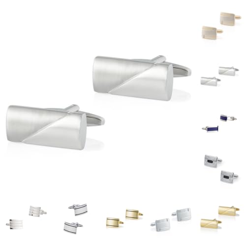 Manschettenknöpfe Herren 1 Paar Quadratische, Glänzend Gebürstete Manschettenknöpfe Für Herren Hemd von Generisch