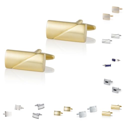 Manschettenknöpfe Herren 1 Paar Quadratische, Glänzend Gebürstete Manschettenknöpfe Für Herren Hemd von Generisch
