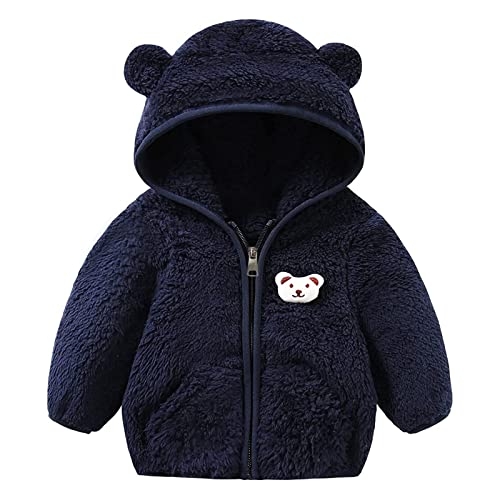 Marineblau Hoodie Jacke Baby Jungen 80 Sweatshirt Kinder Fleece Sweatjacke Mit Kapuze Pullover Kids Casual Kapuzenpullover Sport Kapuzenpulli Langarm Kapuzenjacke Autumn Winter Kleidung Boy Clothes von Generisch