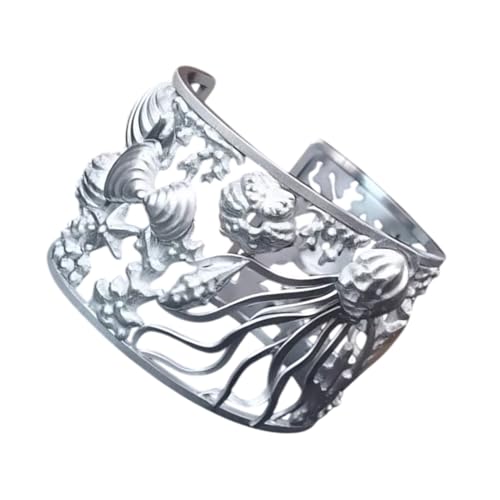 Maritimes Armband,Mode Armband Für Mädchen | Schmuck Mit Öffnungsmechanismus Für Hochzeit Tanzen Reisen Dekoratives Breites Manschetten von Generisch