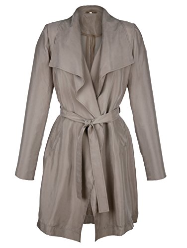 Marken Trenchcoat aus hochwertiger Cupro-Qualität stein Gr. 40 0919622828 (as3, numeric, numeric_40, regular, regular) von Generisch