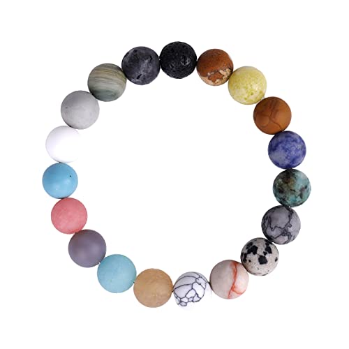 Markenuhren für Damen 7 Chakren Naturstein Armbänder für Frauen Männer Stress Yoga Perlen Elastisches Armband Armreif Gw-s5600, Einheitsgröße, Stein, Kein edelstein von Generisch