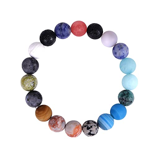 Markenuhren für Damen 7 Chakren Naturstein Armbänder für Frauen Männer Stress Yoga Perlen Elastisches Armband Armreif Gw-s5600, Einheitsgröße, Stein, Kein edelstein von Generisch