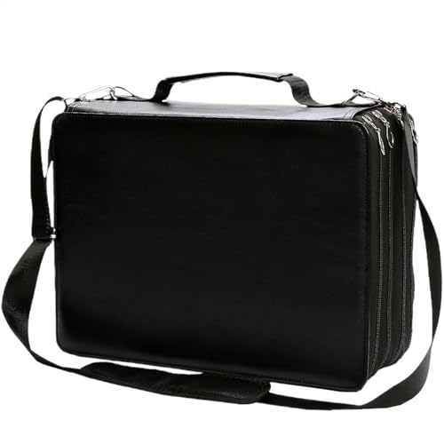 Marker-Organizer, große Kapazität, Bleistift-Aufbewahrungsbox, tragbarer Hobby-Kunsthandwerks-Behälter, Schulbedarf-Organizer für Marker, Gelstifte, Make-up-Pinsel (35 x 26 x 13 cm, PVC/Oxford-Tuch), von Generisch