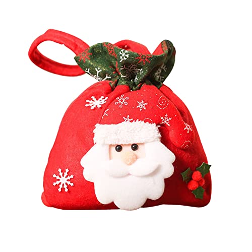 Markus Martinus Turnbeutel Bronzing Christmas Candy Bag Pouch Bags Weihnachtstaschen Bag Drawstring Drawstring Bags Schlüssel-Münzbeutel (G, One Size) von Generisch