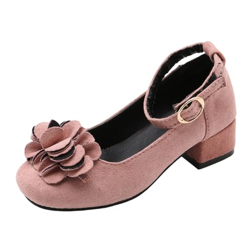 Mary Jane Halbschuhe FüR MäDchen Abendschuhe KnöChelriemchen High Heels Schuhe Prinzessinnenschuhe Geeignet Rutschfest Flexibel Kinderschuhe FüR Hochzeiten Geburtstagsfeiern Campus von Generisch