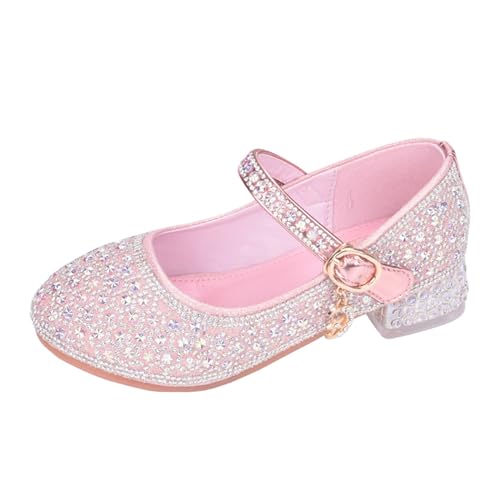 Mary Jane Halbschuhe FüR MäDchen Prinzessin Schuhe MäDchen Glitzer Kinder StöCkelschuhe Pailletten Cosplay Schuhe Partys Hochzeiten Leicht Sommerschuhe Kinderschuhe von Generisch