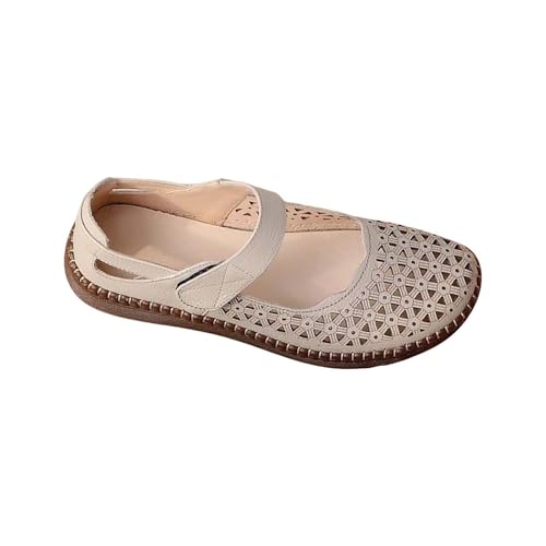 Mary Janes Damen Schuhe, Sandalen Damen Geschlossene Plateau Schlappen Leicht Slipper Modisch Freizeitschuhe Slip On Walkingschuhe Hinten Offen Damenschuhe Hohl Halbschuhe Outdoor Schlupfschuhe von Generisch