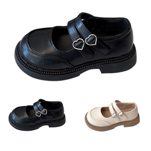 Mary Jéne Mädchen-Schulschuhe, flache Gummisohle, unifarben, Kleid für kleine/große Kinder, Schwarz , 3.5 UK 3X-Narrow von Generisch