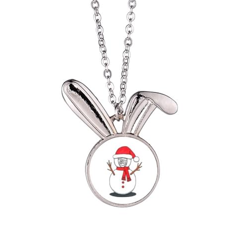 Mas, Schneemann, Schal, Ast, Hase, Halskette, Anhänger, Hase, Tierschmuck, Geschenk von Generisch