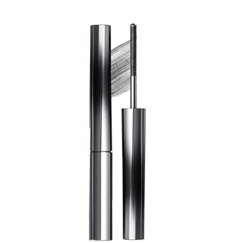 Mascara mit Metallstab, Mascara mit Eisenstab, 2025 neue bürstenlose Mascaras mit Metallstäben, 3D-Curling-Mascaras mit Wimperneisen, langanhaltend und verwischbar (Schwarz) von Generisch