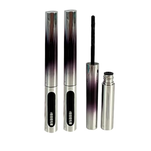 Mascara mit Metallstab, verbesserte schwarze, abwaschbare Mascara mit Metallstab, wasserfest und langanhaltend, 3D-Curl-Effekt, ohne Abblättern,2pcs,Black von Generisch