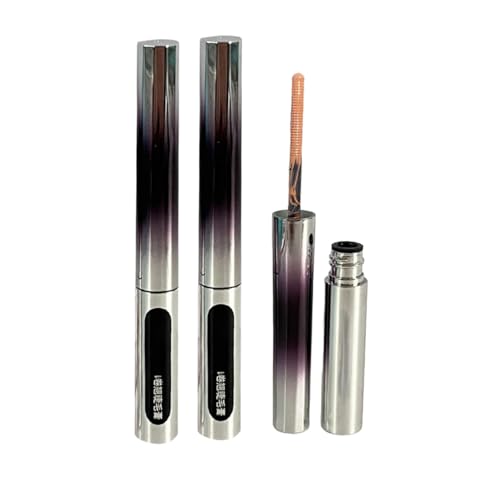 Mascara mit Metallstab, verbesserte schwarze, abwaschbare Mascara mit Metallstab, wasserfest und langanhaltend, 3D-Curl-Effekt, ohne Abblättern,2pcs,Brown von Generisch