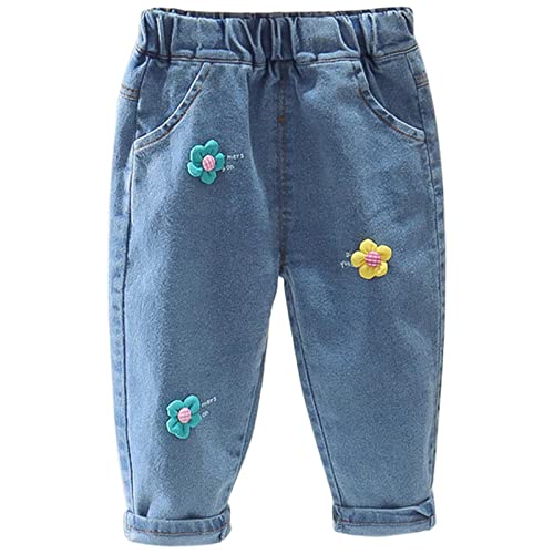 Matschhose Gr. 146 Mädchen Hosen Frühling und Herbst koreanischen Stil Kinderbekleidung Frühling modische Jeans Frühlingshose Kinder Jungen Jogginghose Hose (B, 2-3 Years) von Generisch