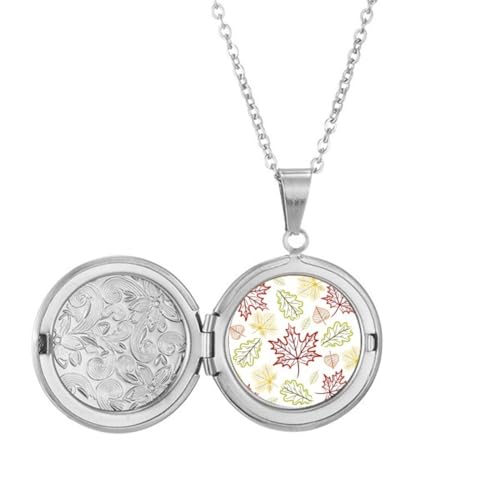 Medaillon-Halskette mit Aufschrift "Happy Thanksgiving Day", für Bild, Schmuck, Geburtstagsgeschenk von Generisch