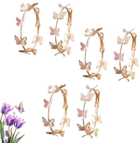 Mehrfarbige Schmetterlings-Creolen, niedlich, große Kreolen, Kleider-Zubehör, 4.5 Centimeters X 1.2 Centimeters, Metall Metall Emaille, Smaragd Mehrfarbige Schmetterlings-Creolen, niedlich, große Kreolen, Kleider-Zubehör, 4.5 Centimeters X 1.2 Centimeters, Metall Metall Emaille, Smaragd von Generisch