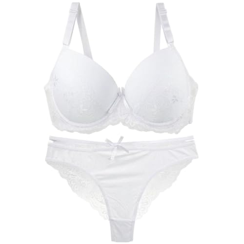 Meine Bestellungen Deal des Tages Heute BH Set Damen Unterwäsche Set BH Und Slip Frauen Spitzen Push Up BH Set Große Größen Super Bequemer BH Dessous Set Reizwäsche Must Haves Sonderangebote Heute von Generisch