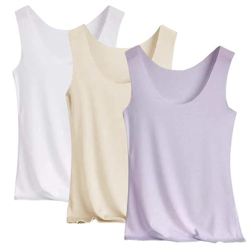 Meine Letzte Rechnung Einsehen Tagesangebote Heute 3er Pack Tank Top Damen Unterhemd Stretch Basic Tops Unterwäsche Hemden Enges Top Leicht Tanktop Sport Unterhemden Mädchen Urlaub Must Haves von Generisch