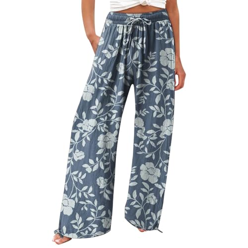 Meine Monatsabrechnung Sehen Meine Letzte Rechnung Einsehen Weite Sommerhose Damen Leicht Und Luftig High Waist Strandhose Lang Freizeithose Sommer Palazzo Hose Bequem Stoffhose Deal Des Tages Heute von Generisch