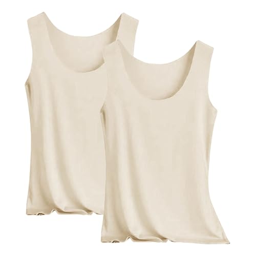 Meine Monatsabrechnungen Anzeigen The Deal 2er Pack Tank Top Damen Unterhemd Stretch Basic Tops Unterwäsche Hemden Enges Top Leicht Tanktop Sport Unterhemden Mädchen Must Haves Aesthetic von Generisch