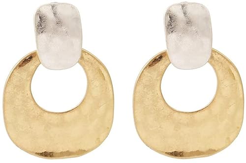 Melange geometrische runde Ohrringe, Tropfenohrringe, Creolen, Münze, baumelnde Ohrringe, weiblicher Schmuck von Generisch