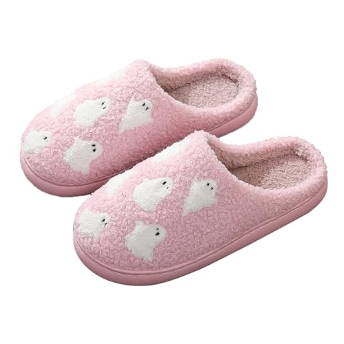 Memory Foam Hausschuhe für Damen, orthopädische Hausschuhe für extra breite Plüsch-Memory-Schaum, Fußgewölbe-Unterstützung, rose, 39 EU von Generisch