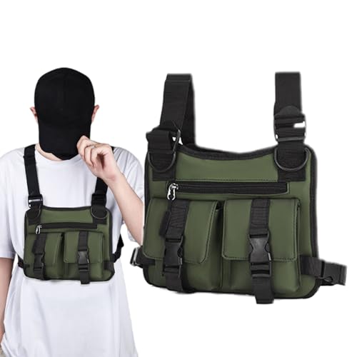 Men Chest Bag, Lightweight Adjustable Running Vest, Breathable Fitness Chest Pack, Compact Everyday Carry Gear, Ideal for Commuting Travel Cycling Training Hiking Camping Riding Work Outdoors Men Chest Bag, Lightweight Adjustable Running Vest, Breathable Fitness Chest Pack, Compact Everyday Carry Gear, Ideal for Commuting Travel Cycling Training Hiking Camping Riding Work Outdoors von Generisch