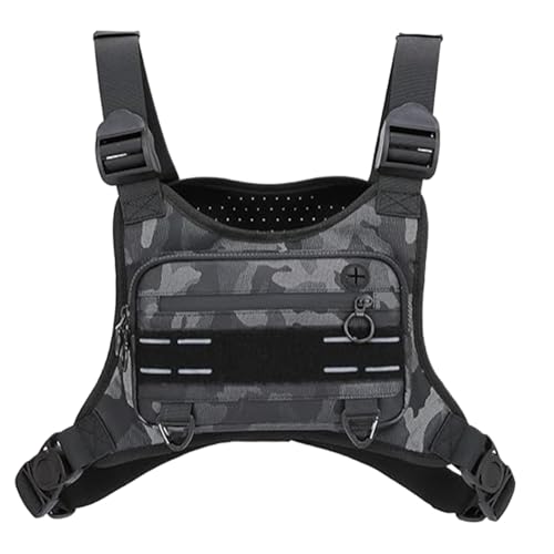 Men Chest Pouch, Outdoor Chest Bag Running Vest, Compact Heavy Duty Design Adjustable Waterproof Smartphone Holder for Biking Travel Hunting Cycling Workout Jogging Runners von Generisch