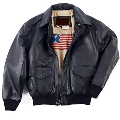 Men's Casual and Fashionable Leather Jacket Motorcycle Collar Jacket Flight Jacket Wollmantel Schwarz Herren Winterjacke Bomberjacke Fliegerjacke Pilotenjacke (Brown, XXL) von Generisch