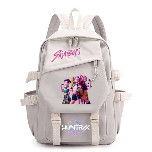 Mengmiao KPOP De-Mon H-Hunters Rucksack Huntrix – Wasserdichter Schulrucksack 410 g Huntrix mit Laptopfach & großem Stauraum – FreizeitRucksack Huntrix für Jungen, Mädchen & K-Pop Fans – 42×29×13 cm von Generisch