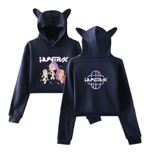 Mengmiao KPop Huntrix Kpop Crop Hoodie Damen – Kurz Geschnittener Unisex Kapuzenpullover mit Katzenohren & Anime-Print, Oversized Streetwear Sweatshirt, Lässiges Oberteil für Teenager & Frauen Mengmiao KPop Huntrix Kpop Crop Hoodie Damen – Kurz Geschnittener Unisex Kapuzenpullover mit Katzenohren & Anime-Print, Oversized Streetwear Sweatshirt, Lässiges Oberteil für Teenager & Frauen von Generisch