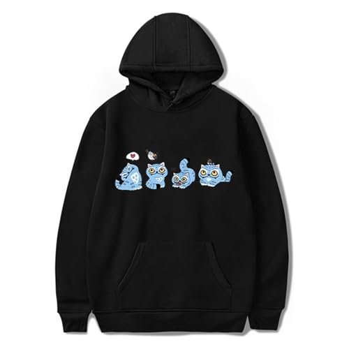 Mengmiao Unisex Sweatshirt KPop Huntrix Hoodie Damen,Huntr/x Pulli Y2K Streetwear Kapuzenpullover mit Anime Druck Langarm Saja Boys Merch Pullover Lässige Oberteile für K Pop Fans Pullover mit Tasche von Generisch