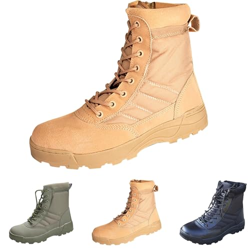 Mens Combat Military Stiefel Patrouille Wanderarbeit Special Forces Boot Sommer Non Safety Work Stiefeletten Warm Winterstiefel Langlebige MilitäRische Orthopädische Trekkingstiefel von Generisch