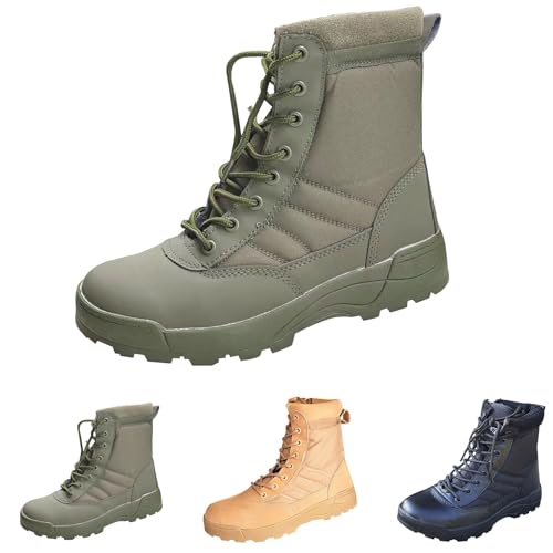 Mens Combat Military Stiefel Patrouille Wanderarbeit Special Forces Boot Sommer Non Safety Work Stiefeletten Warm Winterstiefel Langlebige MilitäRische Orthopädische Trekkingstiefel von Generisch