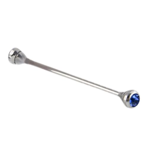 Mens Shirt Collar Pin Necktie Tie Clip Clasp Brooch Bar Barbell Lapel Stick Anfängliche Brosche (E, One Size) von Generisch