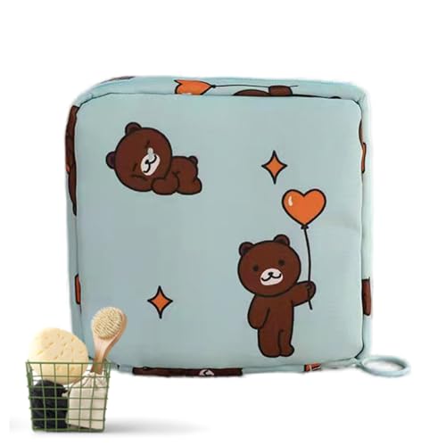 Menstruations-Aufbewahrungstasche – Damenbinden-Organizer, wasserdicht, niedliche Damenbinden-Aufbewahrungstaschen, tragbare Menstruationspads, Perioden-Tasche, Tampon-Organizer mit Reißverschluss für von Generisch