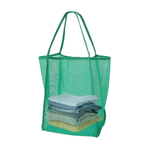 Mesh Beach Bag - Geräumige Spielzeugspeichertasche | Transparente Mesh Schulter | transparent atmungsaktiv von Generisch