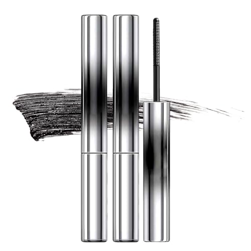 Metal Mascara, Iron Eye Mascara, Wimperntusche Wasserfest, Langanhaltend, Extra Slim Super Curling Voluming Eyelash, Borstenlose Metallwimpernbürste, Dauerhaftes, nicht abblätterndes Pigment von Generisch