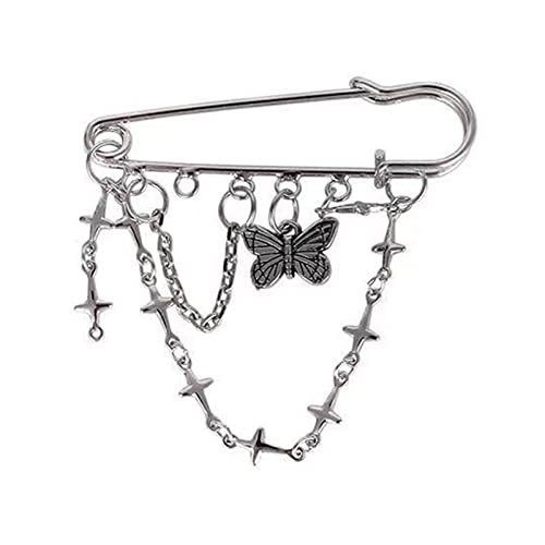 Metall-Brosche, Anstecknadel, Anstecknadel, Anstecknadel, Krawatte, Schmetterlinge, hängende Kette für Damen und Herren, Schmuck von Generisch