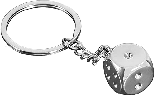 Generisch Metall Würfel Anhänger Auto Tasche Schlüsselanhänger Legierung Schlüsselanhänger Anhänger Zubehör, charmant. Unisex, Verschiedenfarbig von Generisch