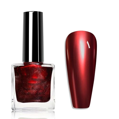 Metallspiegel Nagellack, Metallic Nagellacke, Nail Art Polish, Quick Dry Glossy Nail Polish, Langanhaltender Nagellack Mit Hochglanz Finish, Einfach zu Verwenden & Entfernen Kratzfest (G) von Generisch