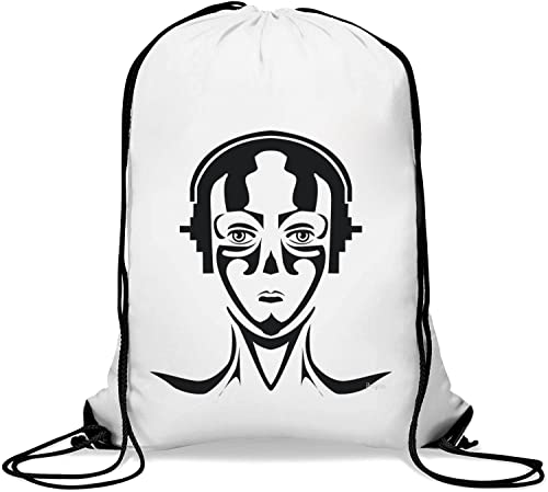 Metropolis Minimalist Retro Deutsch Silent Film Art Gym Sack Casual Drawstring Bag White von Generisch