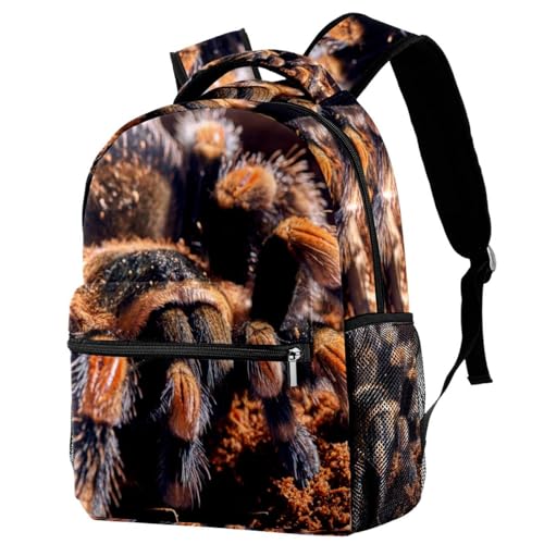 Mexikanischer roter Knie-Rucksack, Motiv: Vogelspinne, Spinne, lässiger Sport, Tagesrucksack, Reise, Schultasche mit mehreren Taschen, für Herren und Damen, mehrfarbig, 29.4x20x40cm/11.5x8x16 in von Generisch