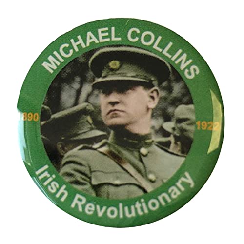 Micheal Collins (1890–1920) irische Revolutionäre farbige Anstecknadel/Schmetterlingsklammer, 25 m, Kunststoff Metall von Generisch