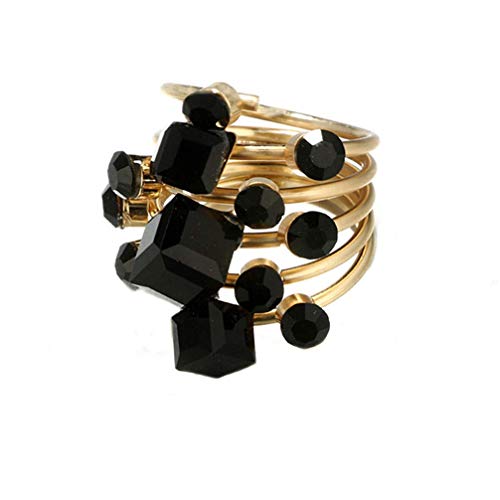 Midi-Ring für Damen, Vintage-Stil, Antik-Optik, Schwarz von Generisch