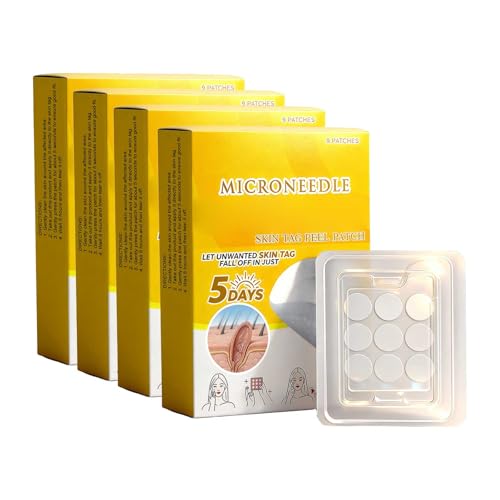 Mikronadeln Botanisch HautanhäNgsel Entfernung Patch, Pflanzliche beruhigende Pflege, 9pcs Nano-Mikronadel-Pflaster, Patches für Lokale Behandlung, Geglättete Haut, Sanfte & schmerzfreie Entfernung von Generisch