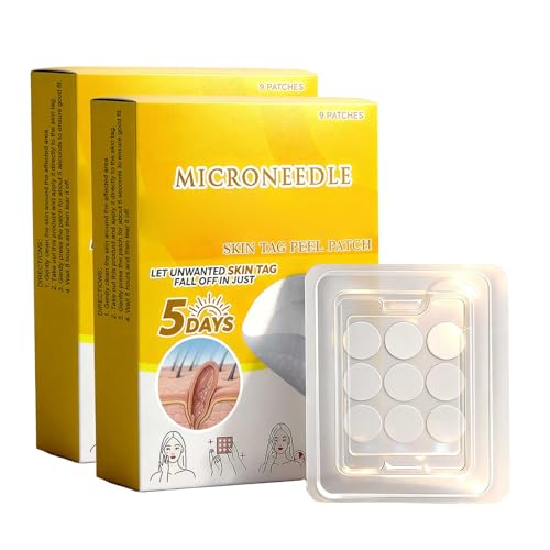 Mikronadeln Botanisch HautanhäNgsel Entfernung Patch, Pflanzliche beruhigende Pflege, 9pcs Nano-Mikronadel-Pflaster für lokale Hautprobleme, Pimple Patch, Sanfte & schmerzfreie Entfernung von Generisch