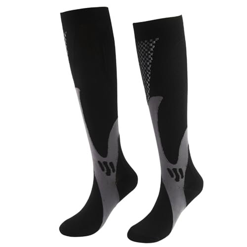 Minasa Kompressionsstrümpfe für schmerzfreie Beine & Füße, Kompressionsstrümpfe für Damen und Herren, Winter Compression Socks, für Sport, Radsport, Fitness etc (Schwarz, S/M) von Generisch